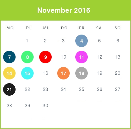 Kindergeld-Auszahlungstermine für November 2016