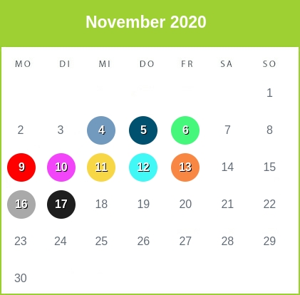 Kindergeld-Auszahlungstermine für November 2020