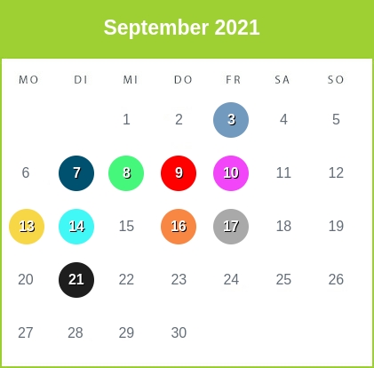 Kindergeld-Auszahlungstermine für September 2021