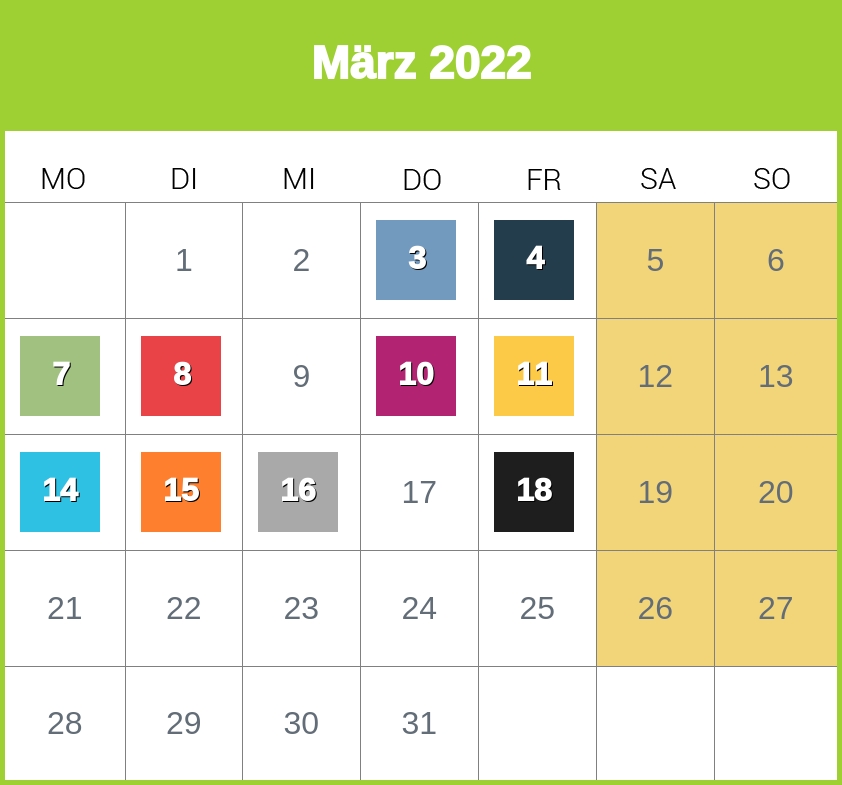 Kindergeld-Auszahlungstermine für März 2022