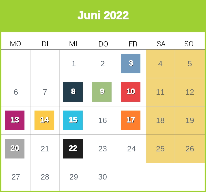 Kindergeld-Auszahlungstermine für Juni 2022