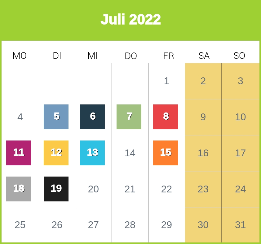 Kindergeld-Auszahlungstermine für Juli 2022