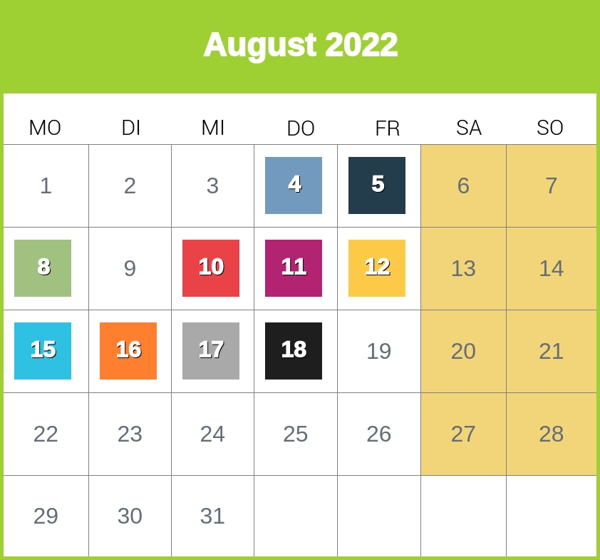 Kindergeld-Auszahlungstermine für August 2022