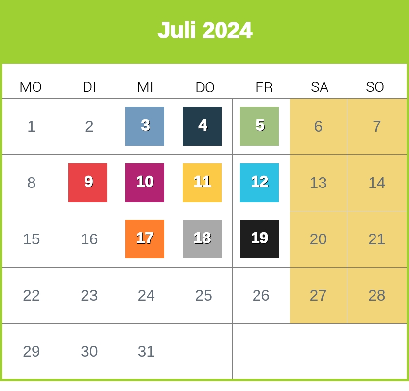 Kindergeld-Auszahlungstermine für Juli 2023