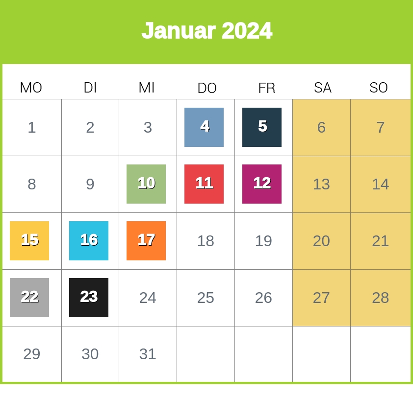 Kindergeld-Auszahlungstermine für Januar 2024