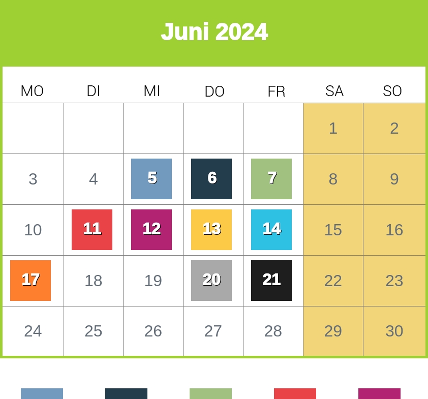 Kindergeld-Auszahlungstermine für Juni 2024