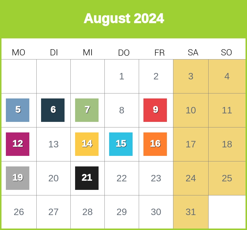 Kindergeld-Auszahlungstermine für August 2024