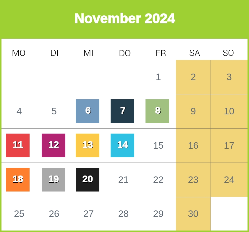Kindergeld-Auszahlungstermine für November 2024