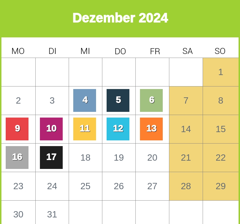 Kindergeld-Auszahlungstermine für Dezember 2024
