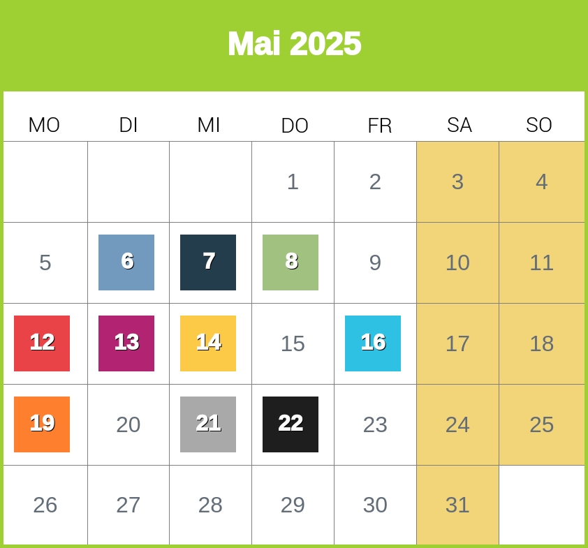 Kindergeld-Auszahlungstermine für Mai 2025