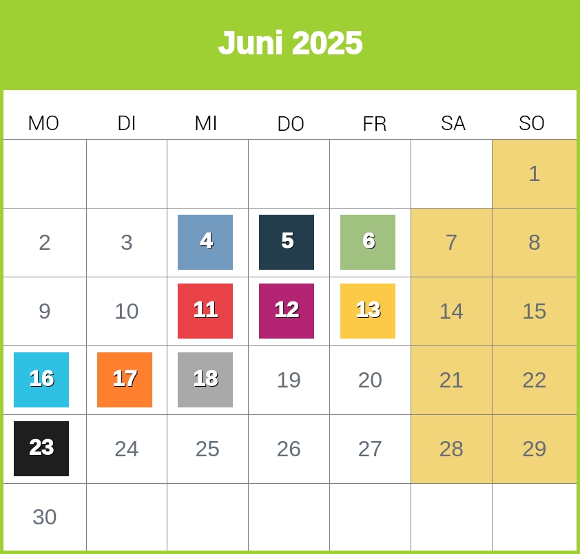 Kindergeld-Auszahlungstermine für Juni 2025