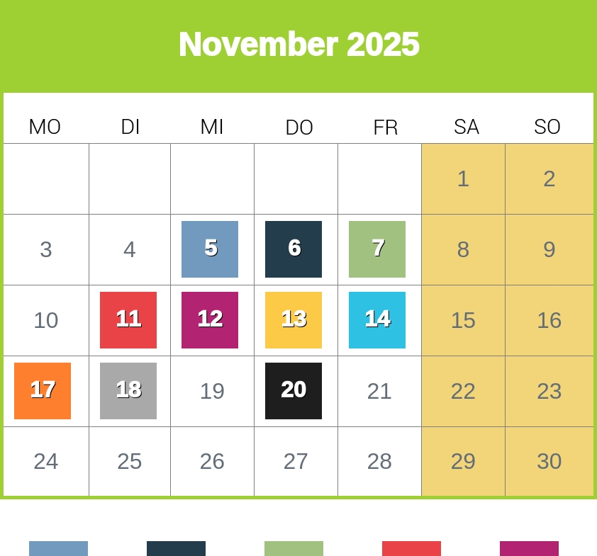 Kindergeld-Auszahlungstermine für November 2025