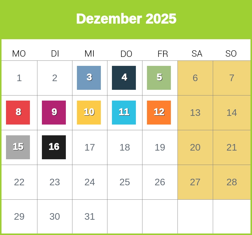 Kindergeld-Auszahlungstermine für Dezember 2025