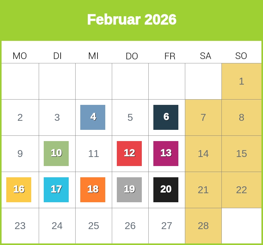 Kindergeld-Auszahlungstermine für Februar 2026